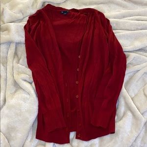 Gap Red Long Sleeve Cardigan